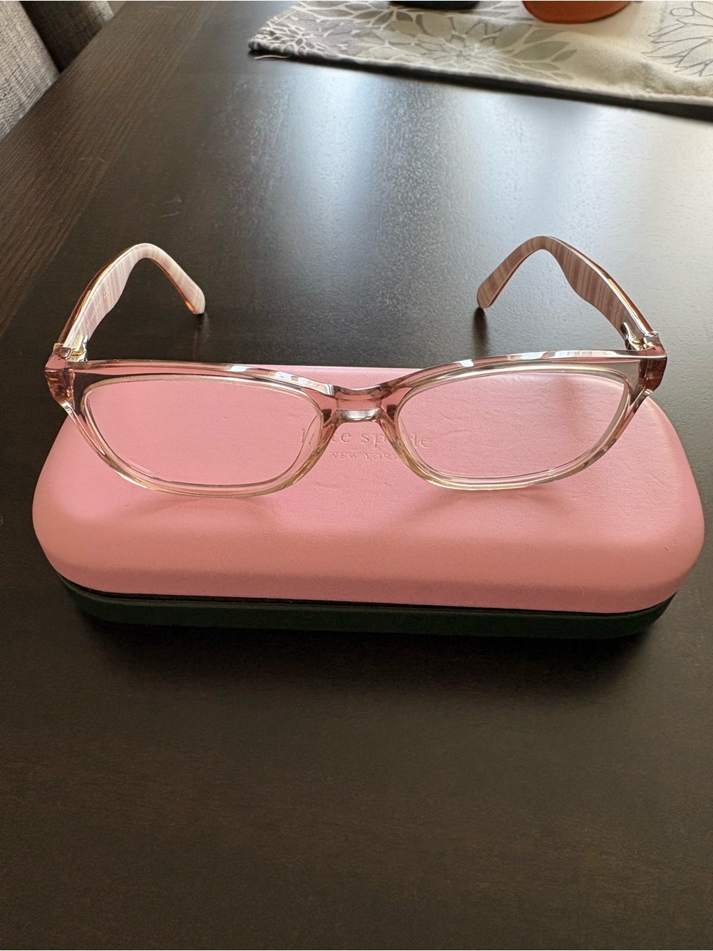 kate spade Clear Pink Women's Eyeglasses with Pink Case